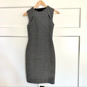Topshop striped bodycon cutout sheath dress